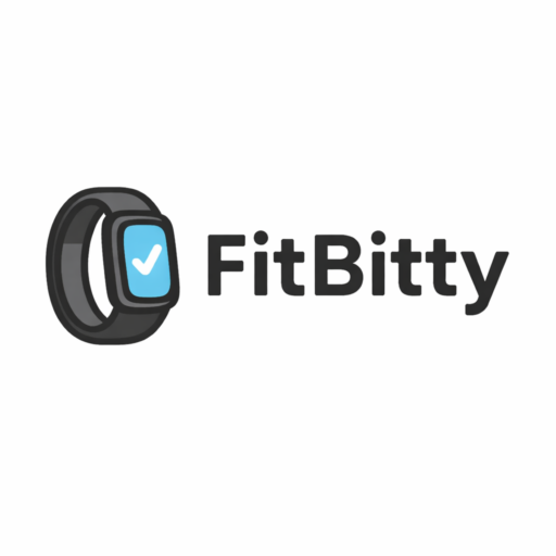 Cropped FitBitty logo design with smartwatch icon 1