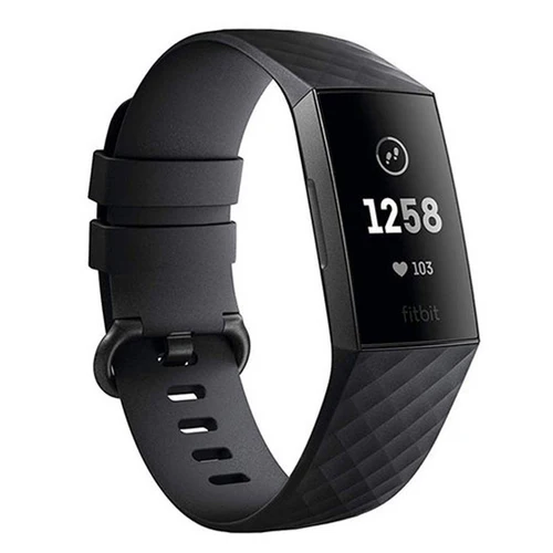 Fitbit charge 4 silicone strap black 1