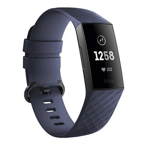 Fitbit charge 4 silicone strap dark blue
